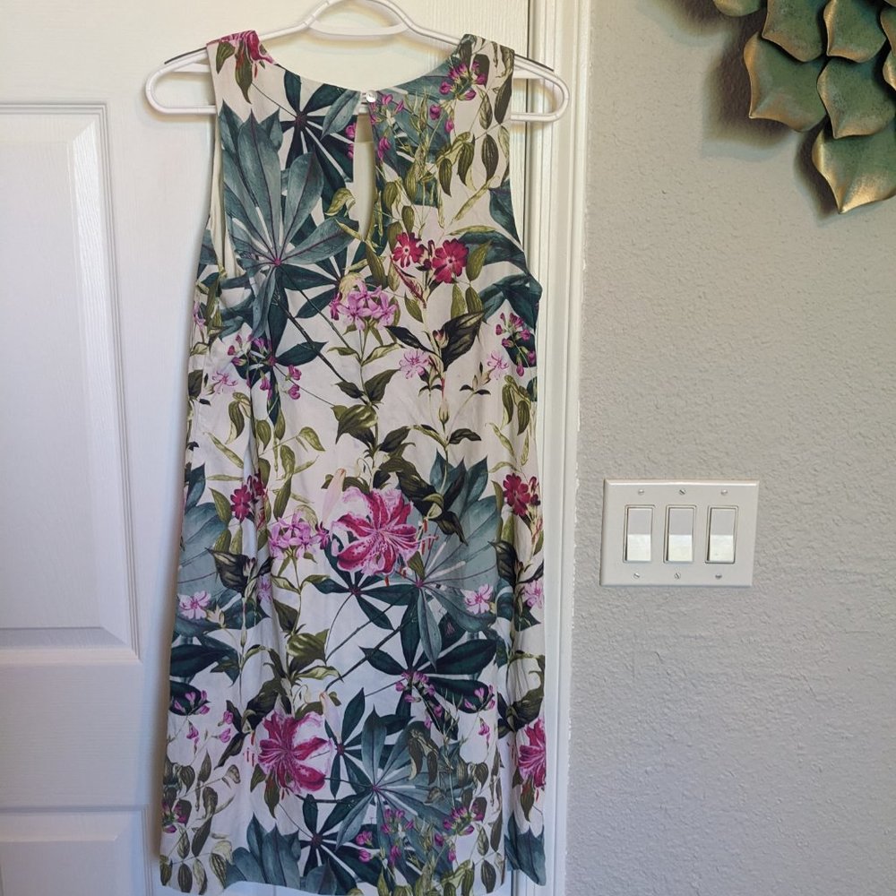 Tommy Bahama HERITAGE SILK Floral A-Line SUNdress | M | EUC | Sundrenched Ivory - Picture 2 of 7